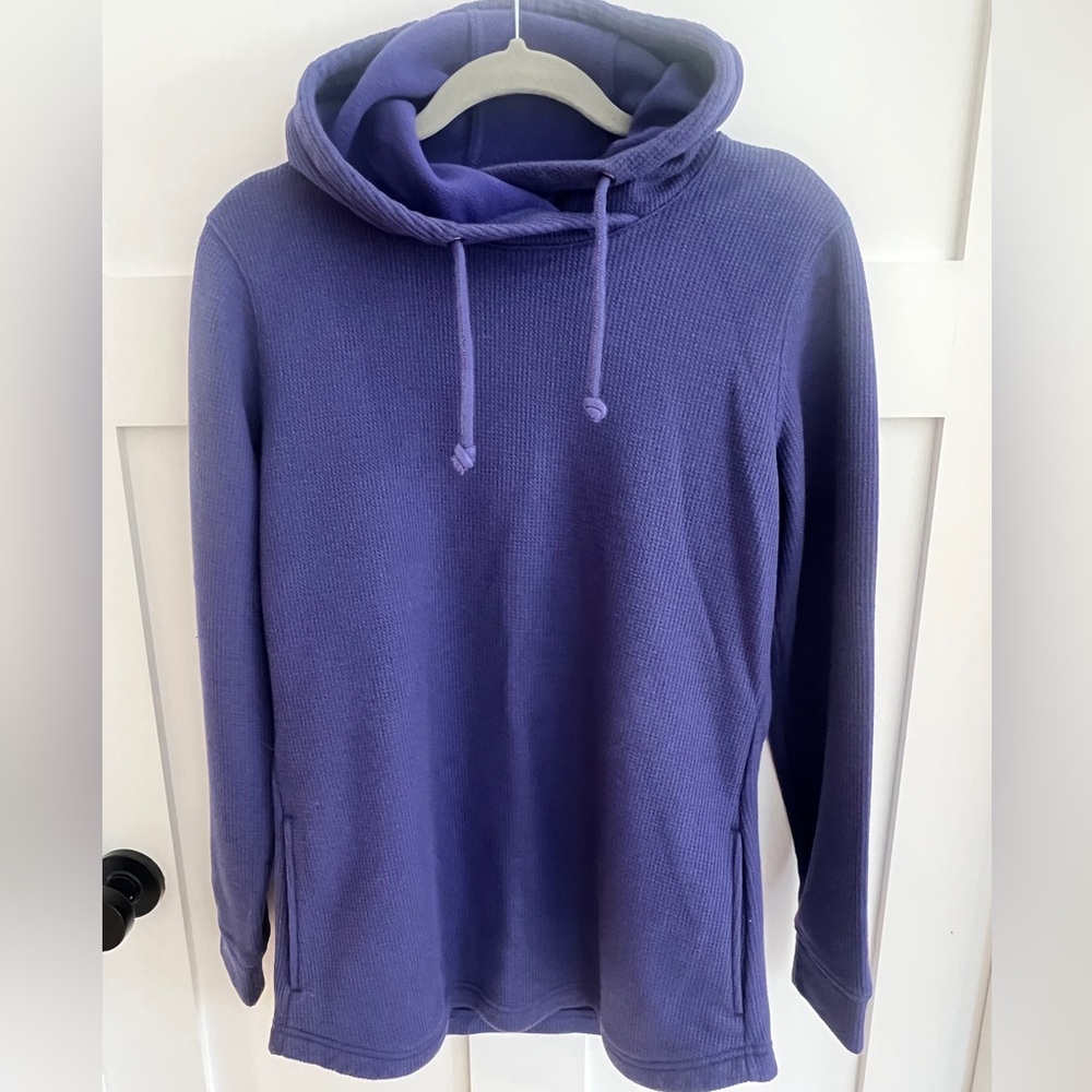 Duluth Trading Co. fleecy hooded tunic;size M